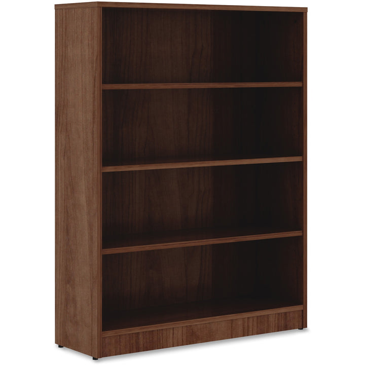 Image of Lorell Bookcase, 4-Shelf, 3 Adj Shelves, 36"x12"x48", Walnut