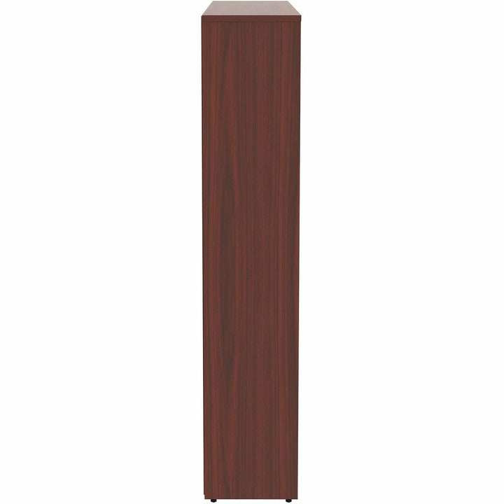 Image of Lorell Bookcase, 5-Shelf, 4 Adj Shelves, 36"x12"x60", Mahogany