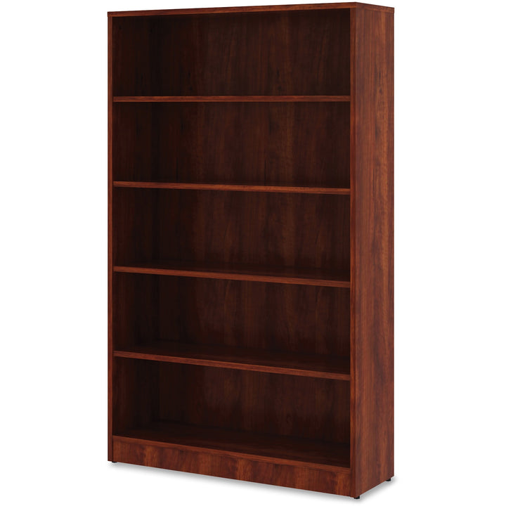 Image of Lorell Bookcase, 5-Shelf, 4 Adj Shelves, 36'x12"x60", Cherry