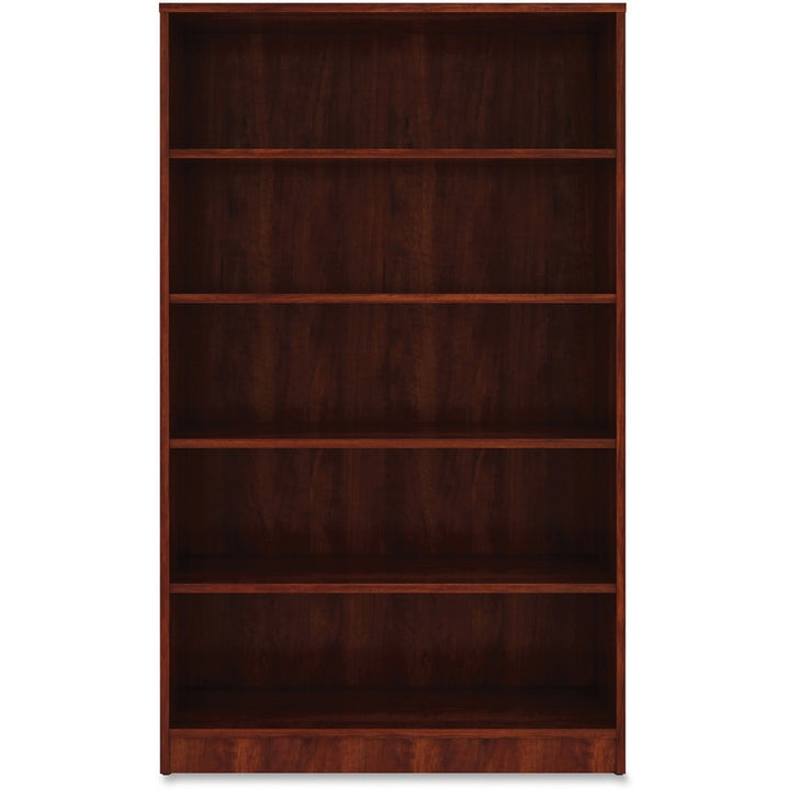 Image of Lorell Bookcase, 5-Shelf, 4 Adj Shelves, 36'x12"x60", Cherry