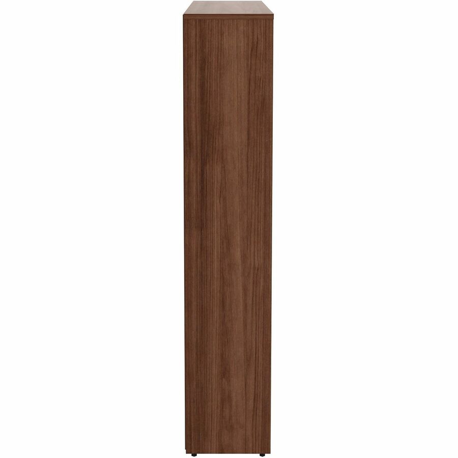 Image of Lorell Bookcase, 5-Shelf, 4 Adj Shelves, 36"x12"x60", Walnut