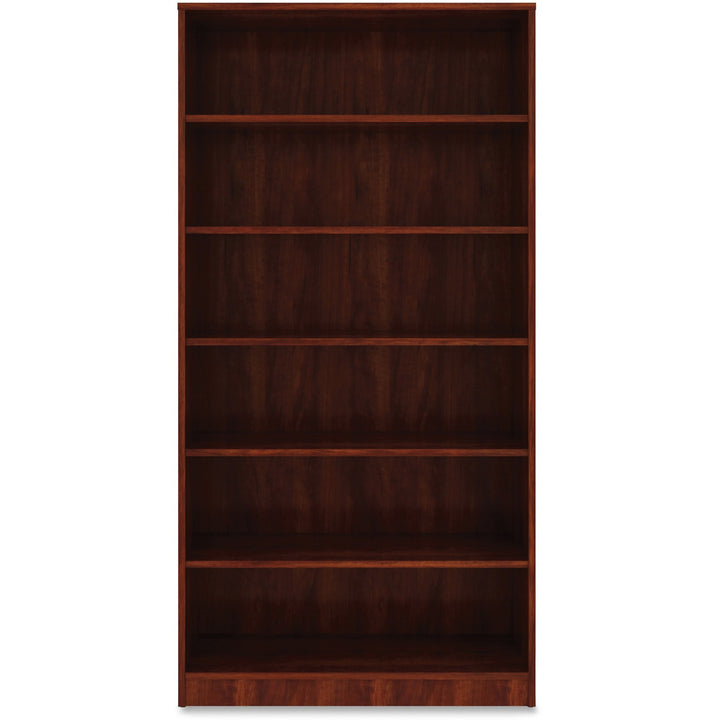Image of Lorell Bookcase, 6-Shelf, 5 Adj Shelves, 36"x12"x72', Cherry
