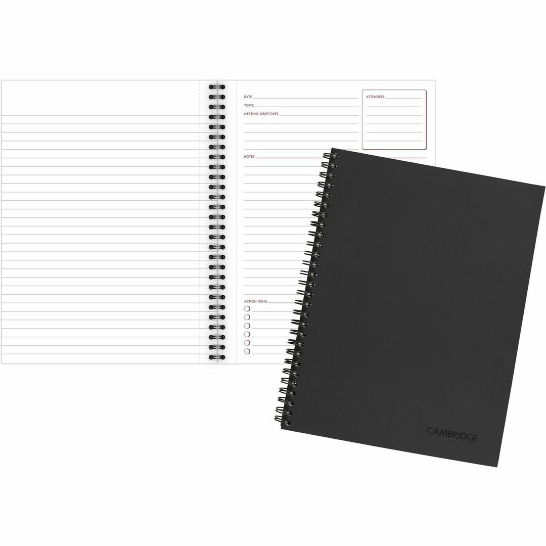 Image of Mead® Limited Meeting Notebook, 9-1/2"x7-1/4", Rld, 80Pgs, BK