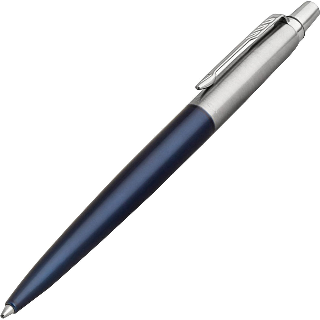 Image of Parker® Jotter Ballpoint Pen, Retractable, Medium 1 Mm, Blue Ink, Royal Blue/chrome Barrel