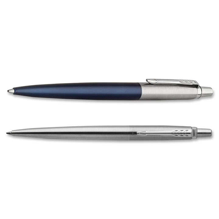 Image of Parker® Jotter Ballpoint Pen, Retractable, Medium 1 Mm, Blue Ink, Royal Blue/chrome Barrel