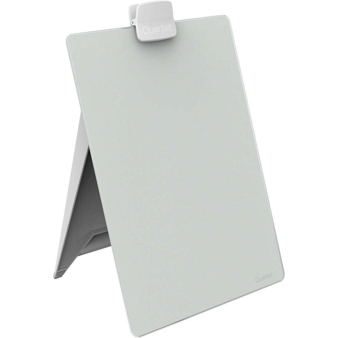 Image of Quartet® Glass Dry Erase Desktop Copy Holder, 20 Sheet Capacity, Glass/Plastic, White