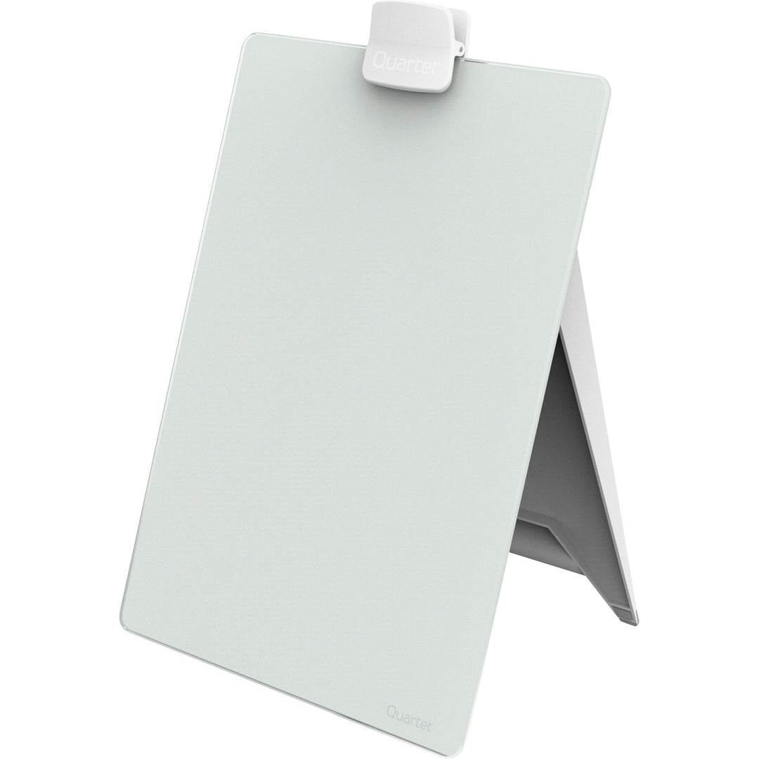 Image of Quartet® Glass Dry Erase Desktop Copy Holder, 20 Sheet Capacity, Glass/Plastic, White