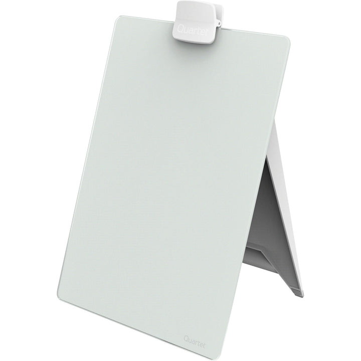 Image of Quartet® Glass Dry Erase Desktop Copy Holder, 20 Sheet Capacity, Glass/Plastic, White