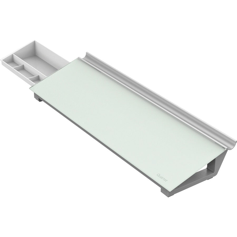 Image of Quartet® Glass Dry Erase Desktop Computer Pad, 18" x 6", White Surface