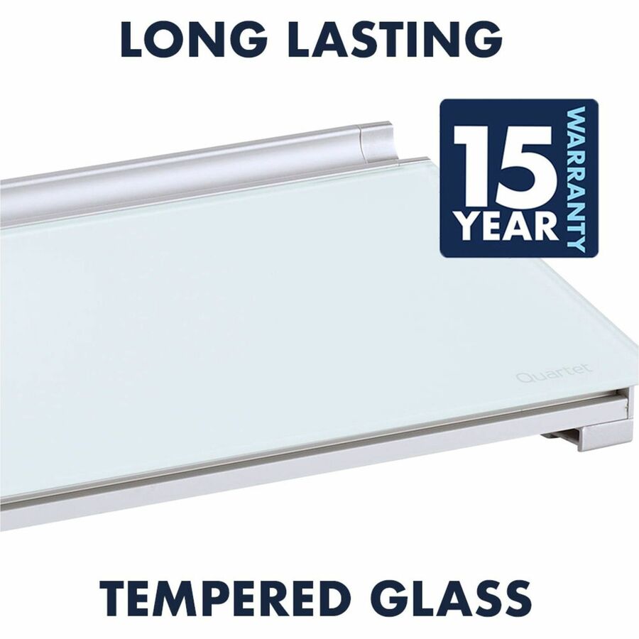 Image of Quartet® Glass Dry Erase Desktop Computer Pad, 18" x 6", White Surface
