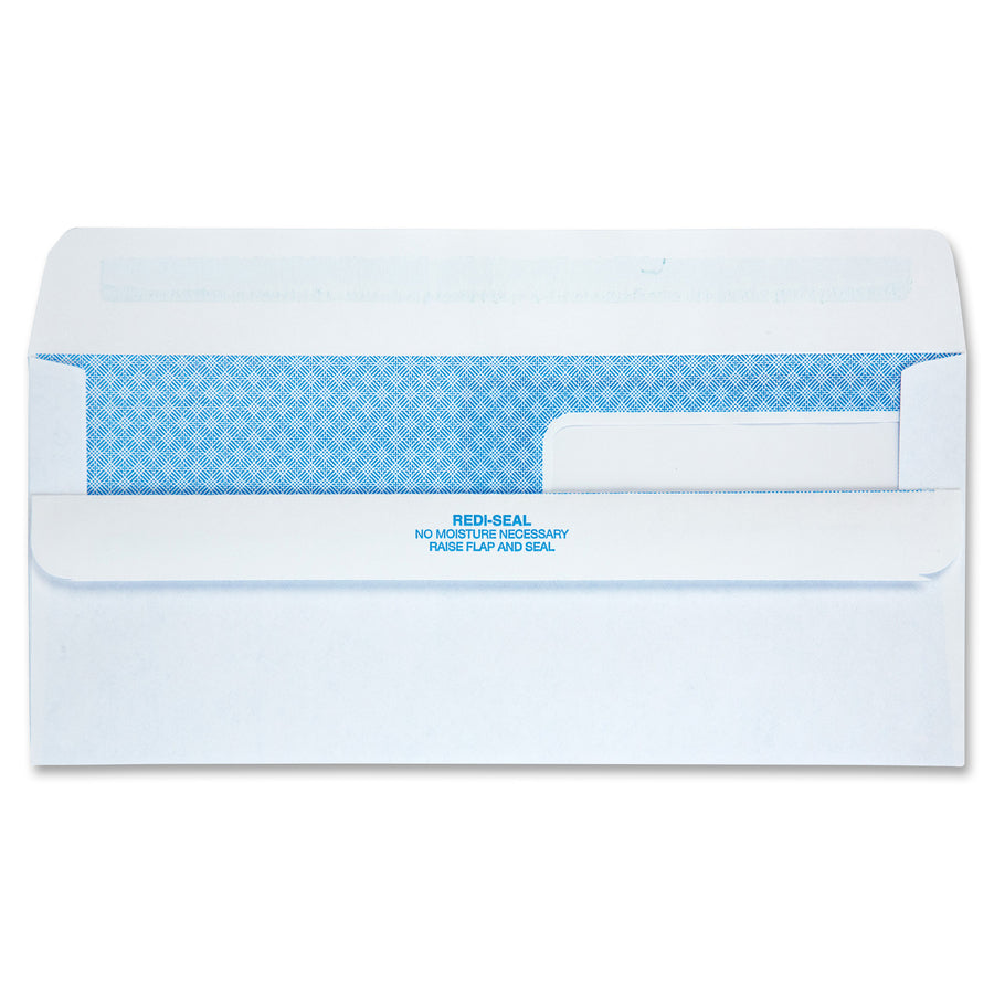 Image of Quality Park Redi-Seal 24519 No. 9 Double Window Security Tint Envelopes with Self-Seal Closure