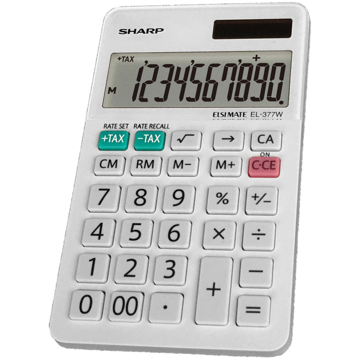 Image of Sharp® El-377wb Large Pocket Calculator, 10-Digit Lcd