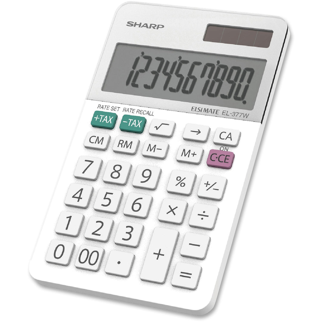 Image of Sharp® El-377wb Large Pocket Calculator, 10-Digit Lcd