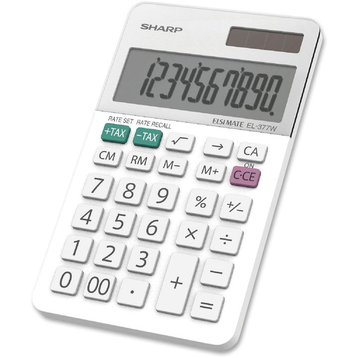 Image of Sharp® El-377wb Large Pocket Calculator, 10-Digit Lcd