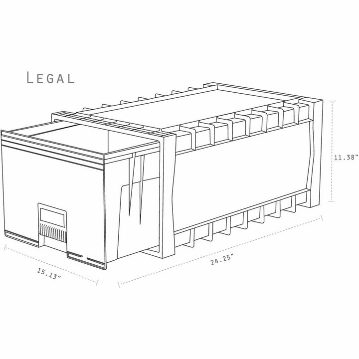 Image of Storex Archive Drawer, Legal, 18-1/4"x24-3/4"x11-1/2", BKGY