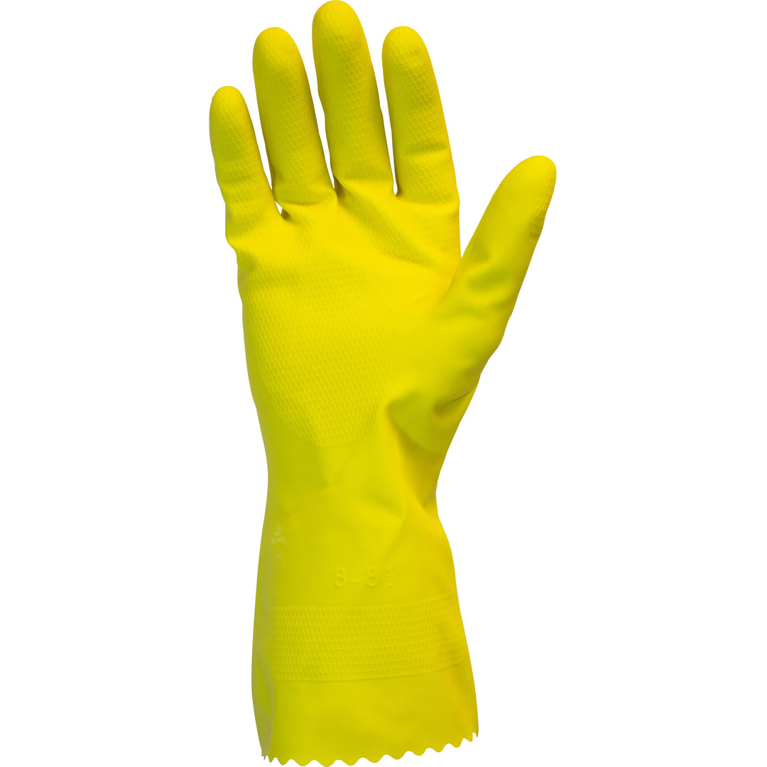Image of The Safety Zone Gloves,Flock-lined,Latex,XLarge,18 mil,12"L,YW