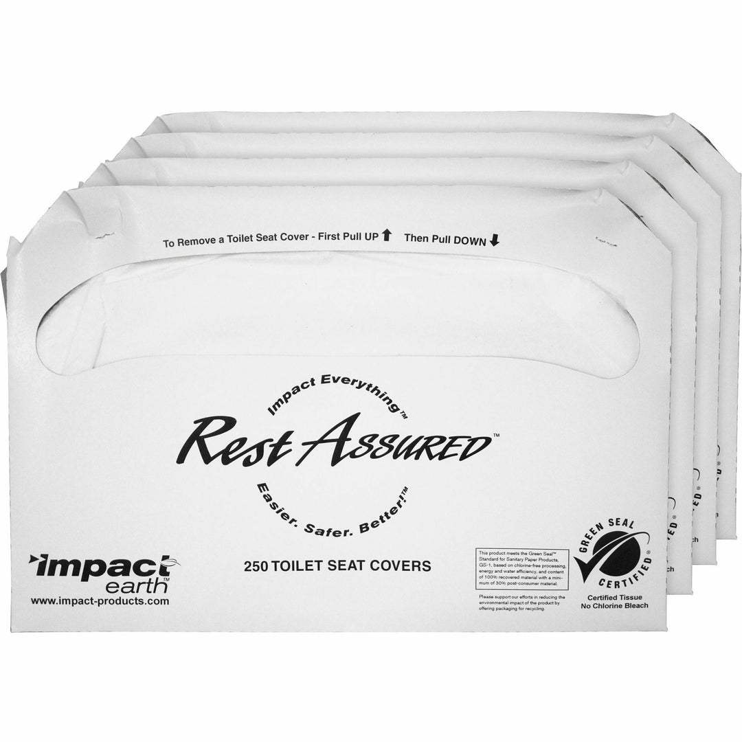 Image of Impact® Toilet Seat Covers, Half-folded, 250/Box, 1000/CT, White