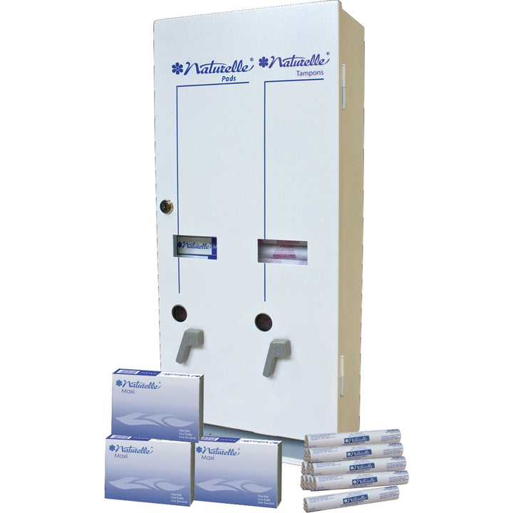 Image of Impact® Hygiene Dispenser, Dual Vendor, 10.754"x5.5"x24", White