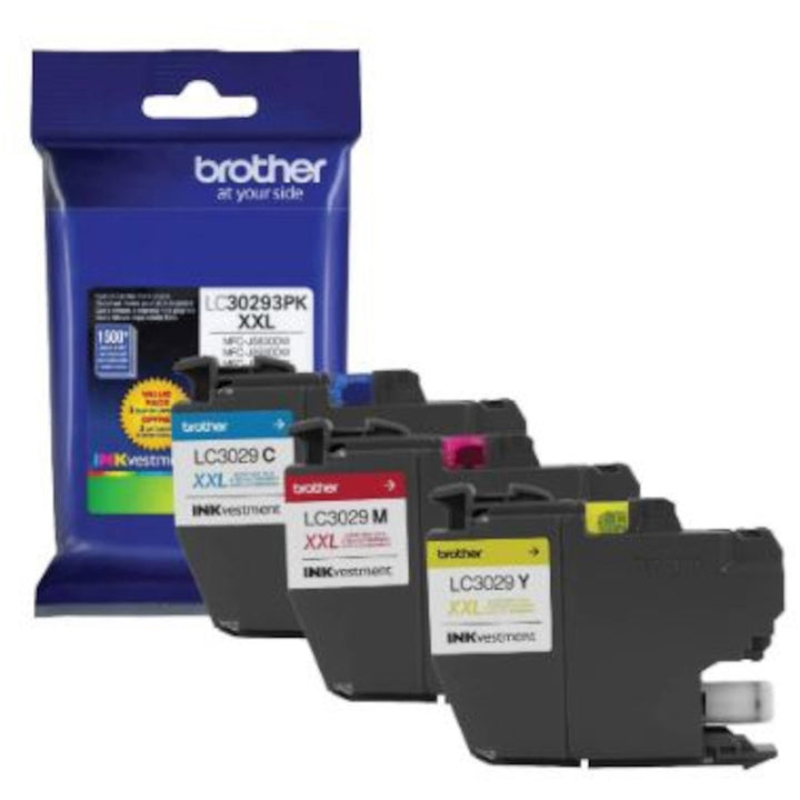 Image of Brother INKvestment LC30293PK Ink Cartridge, 1500 Pages (Per Cartridge), 3 / Pack