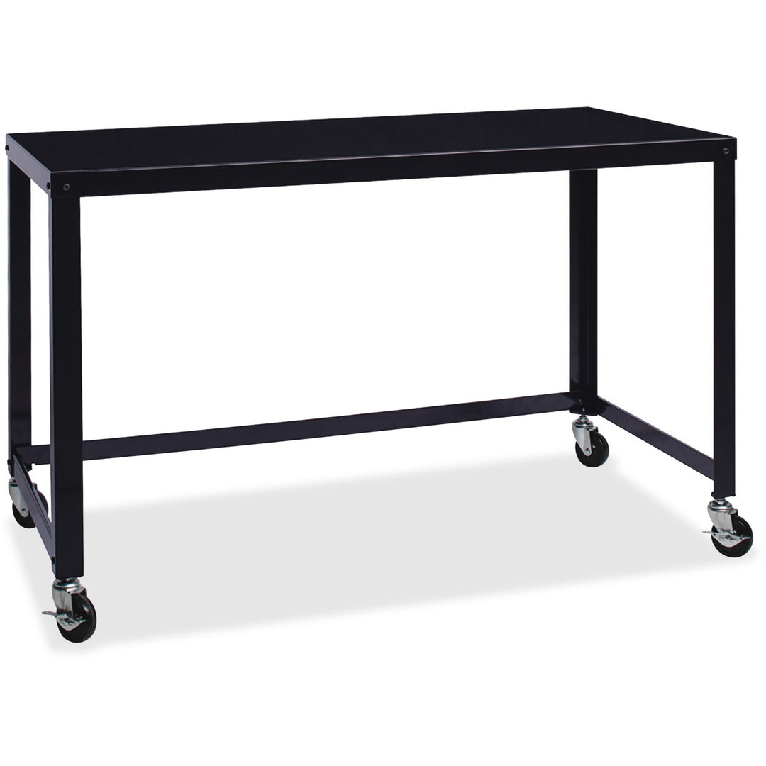 Image of Lorell RTA Mobile Desk, 48"x23"x29-1/2", Black