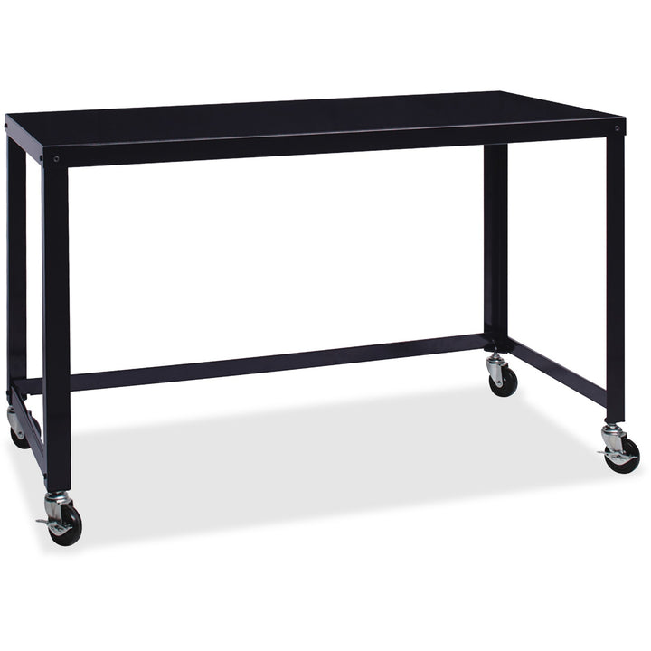 Image of Lorell RTA Mobile Desk, 48"x23"x29-1/2", Black