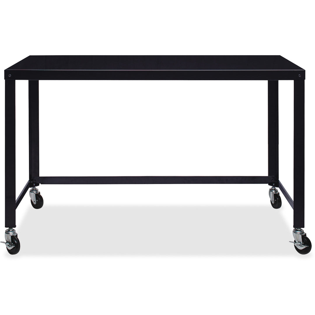 Image of Lorell RTA Mobile Desk, 48"x23"x29-1/2", Black