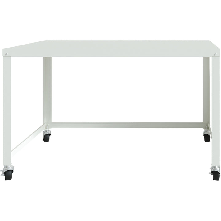 Image of Lorell RTA Mobile Desk, 48"x23"x29-1/2", White