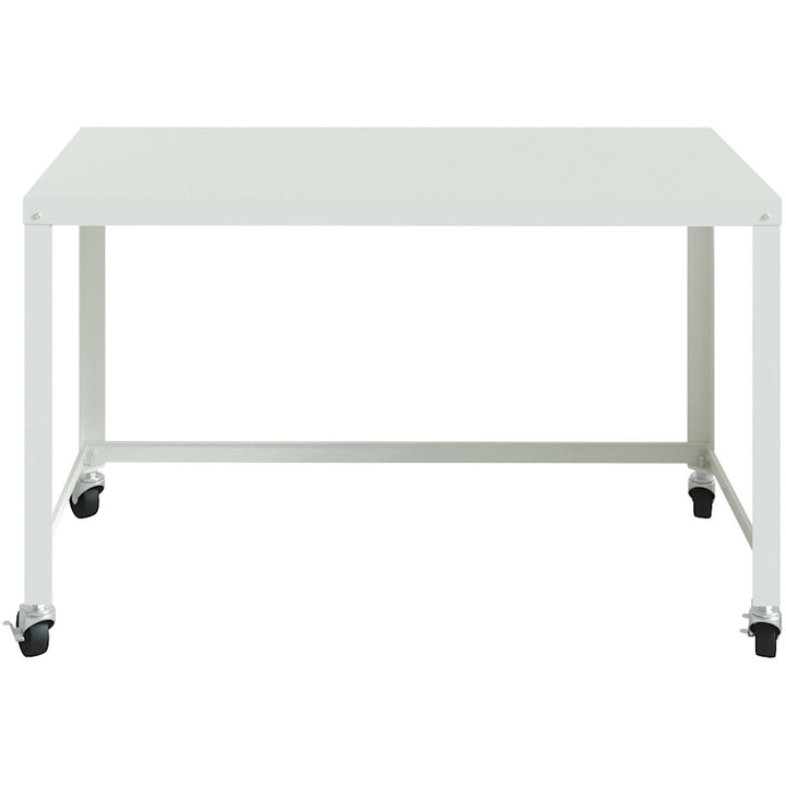 Image of Lorell RTA Mobile Desk, 48"x23"x29-1/2", White