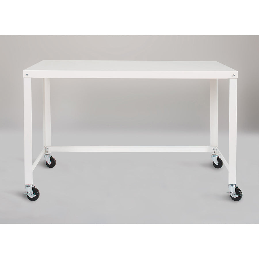 Image of Lorell RTA Mobile Desk, 48"x23"x29-1/2", White