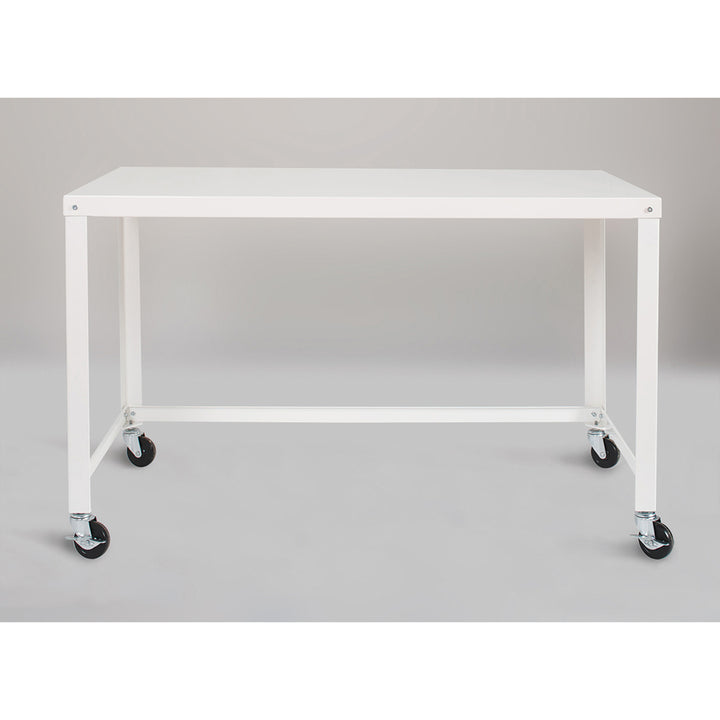Image of Lorell RTA Mobile Desk, 48"x23"x29-1/2", White