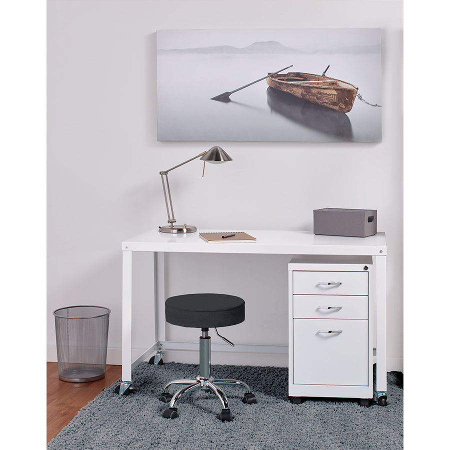 Image of Lorell RTA Mobile Desk, 48"x23"x29-1/2", White