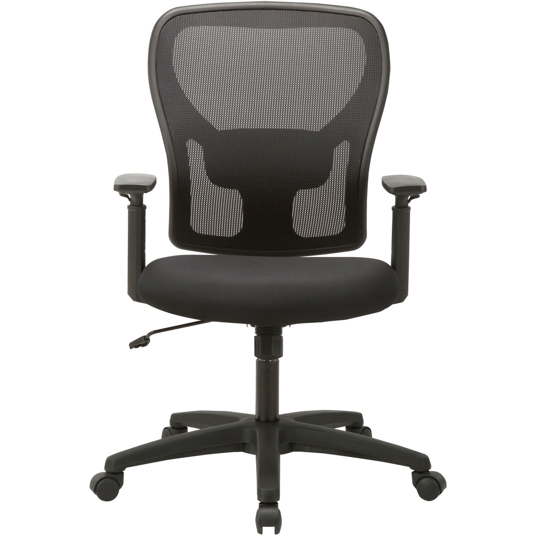 Image of Lorell Task Chair,Mesh Mid Back, 27-3/4"x27"x43-1/8", Black