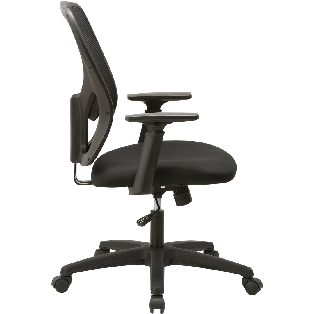 Image of Lorell Task Chair,Mesh Mid Back, 27-3/4"x27"x43-1/8", Black