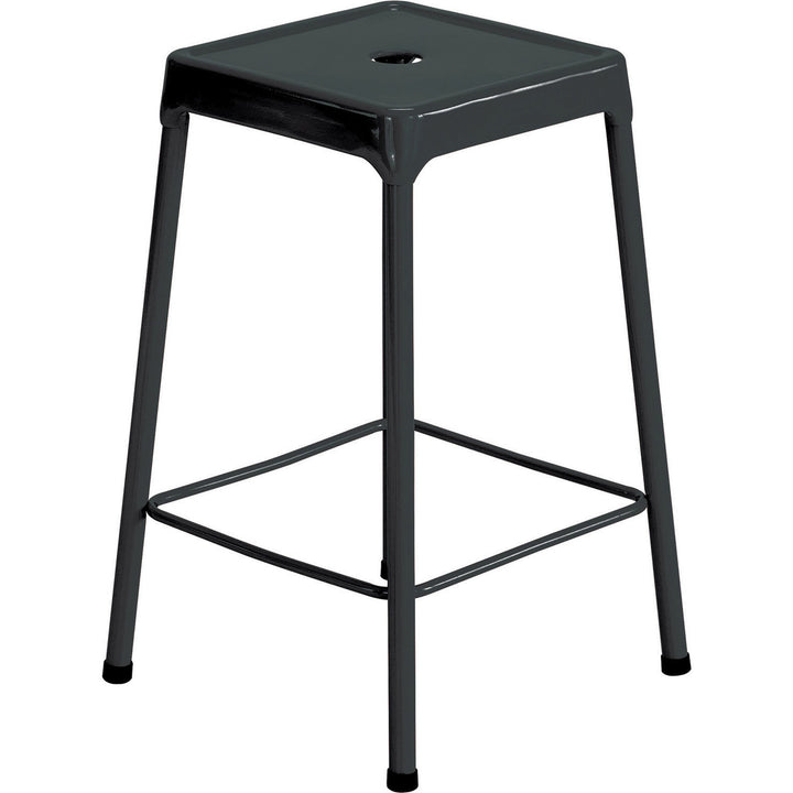 Image of Safco® Counter-Height Steel Stool, Backless, Supports Up To 250 Lb, 25" Seat Height, Black
