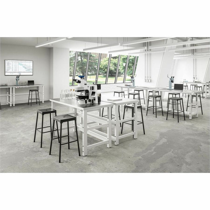 Image of Safco® Counter-Height Steel Stool, Backless, Supports Up To 250 Lb, 25" Seat Height, Black