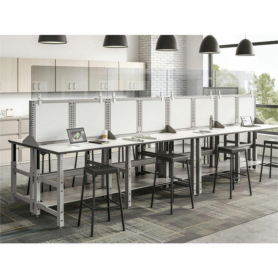 Image of Safco® Counter-Height Steel Stool, Backless, Supports Up To 250 Lb, 25" Seat Height, Black