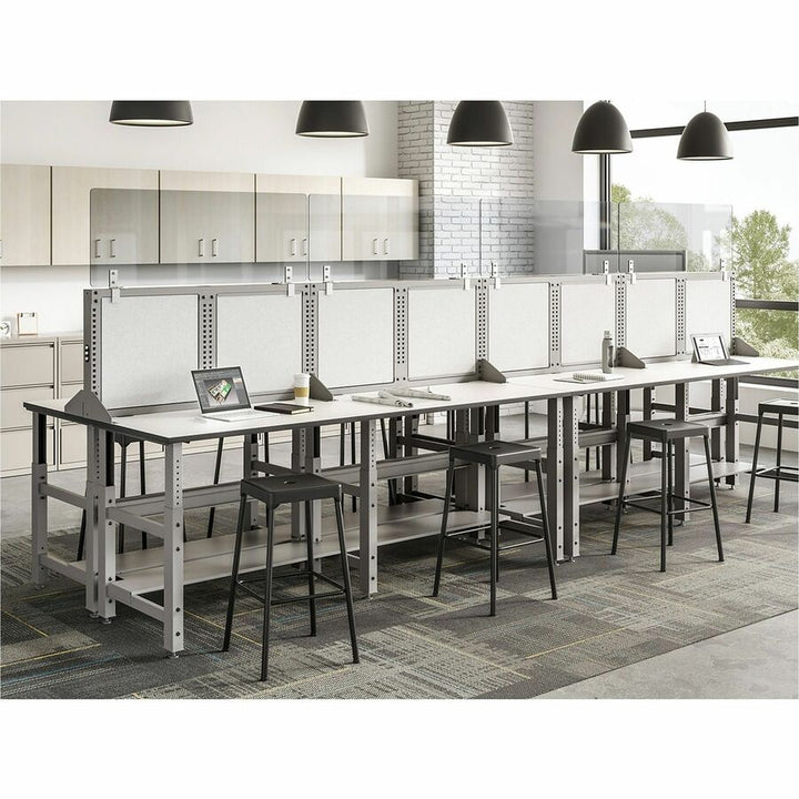 Image of Safco® Counter-Height Steel Stool, Backless, Supports Up To 250 Lb, 25" Seat Height, Black