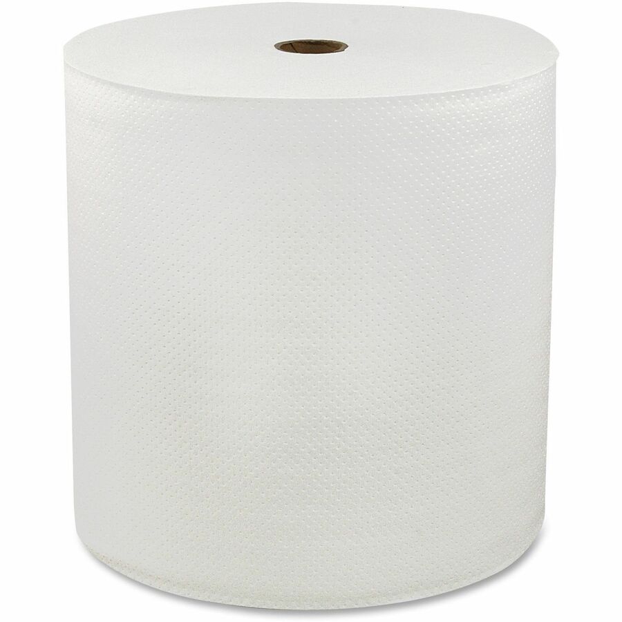 Image of Genuine Joe Hard Wound Roll Towel, 1-Ply, 7"x850', 6RL/CT, White