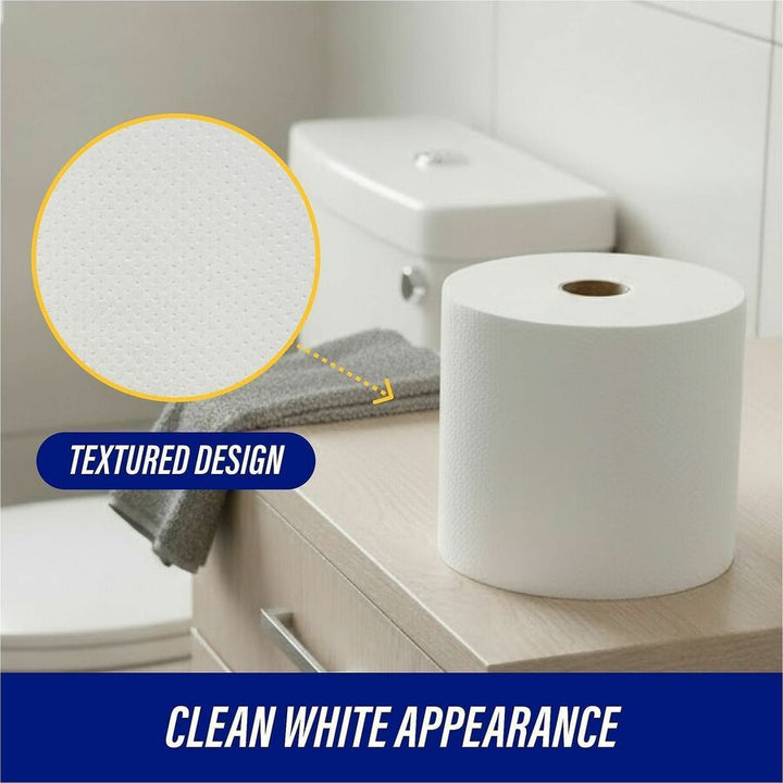 Image of Genuine Joe Hard Wound Roll Towel, 1-Ply, 7"x850', 6RL/CT, White