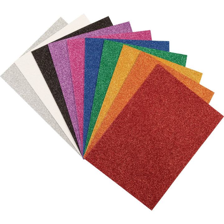 Image of Pacon® Wonderfoam, Glitter Sheets, 8-1/2"x11-7/10", 10/PK, Ast