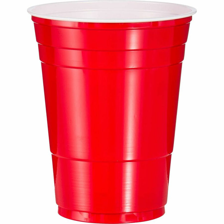 Image of SOLO® Party Cups, Plastic, 16oz., 20PK/CT, Red