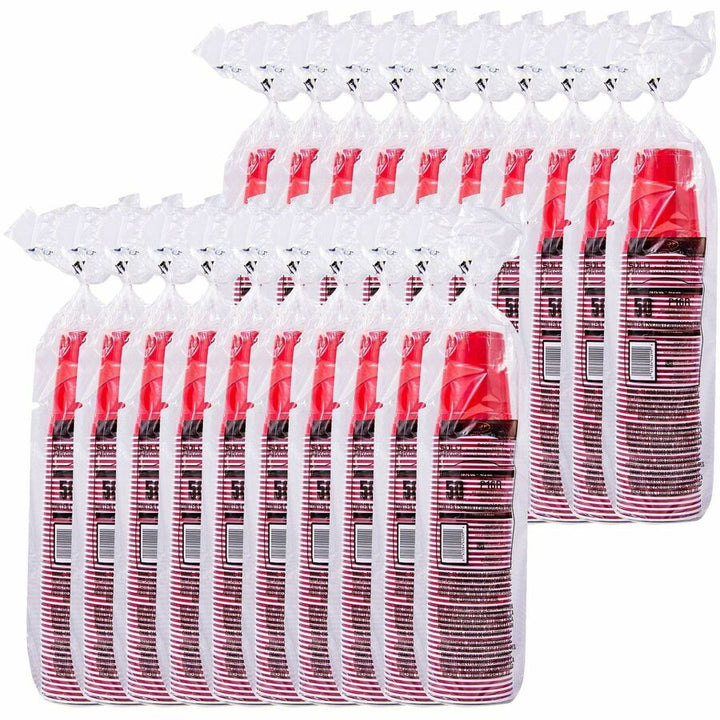 Image of SOLO® Party Cups, Plastic, 16oz., 20PK/CT, Red