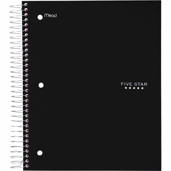Image of Mead® 5-Star Notebook, 5-Sub, 9-1/2"x10-1/2", Black