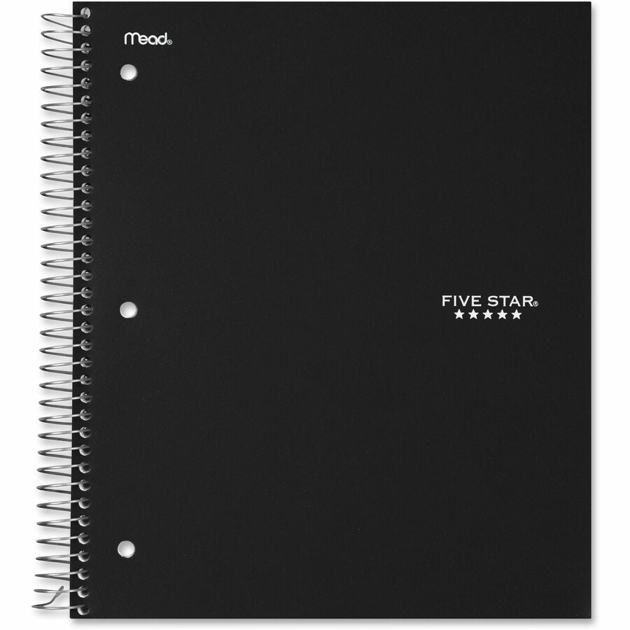 Image of Mead® Notebook, 3-Subject, Spiral, 8-1/2"x11-1/2", Black