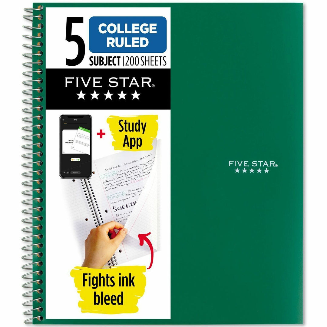 Image of Mead® 5-Subject Notebook, College-Ruled, 8-1/2"x11", GN