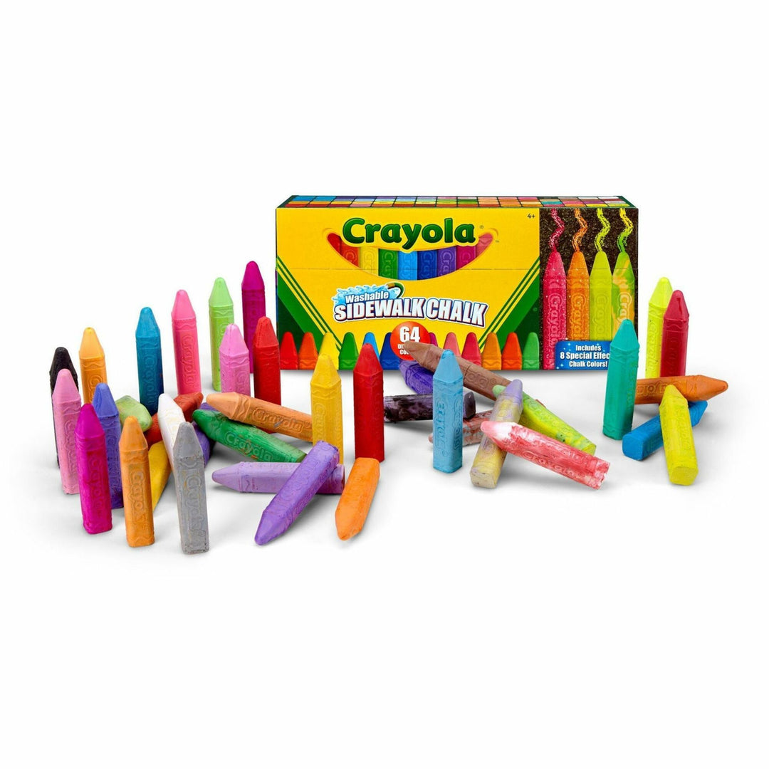 Image of Crayola® Ultimate Sidewalk Chalk, 4" x 0.5" Diameter, 60 Assorted Colors, 64/Set