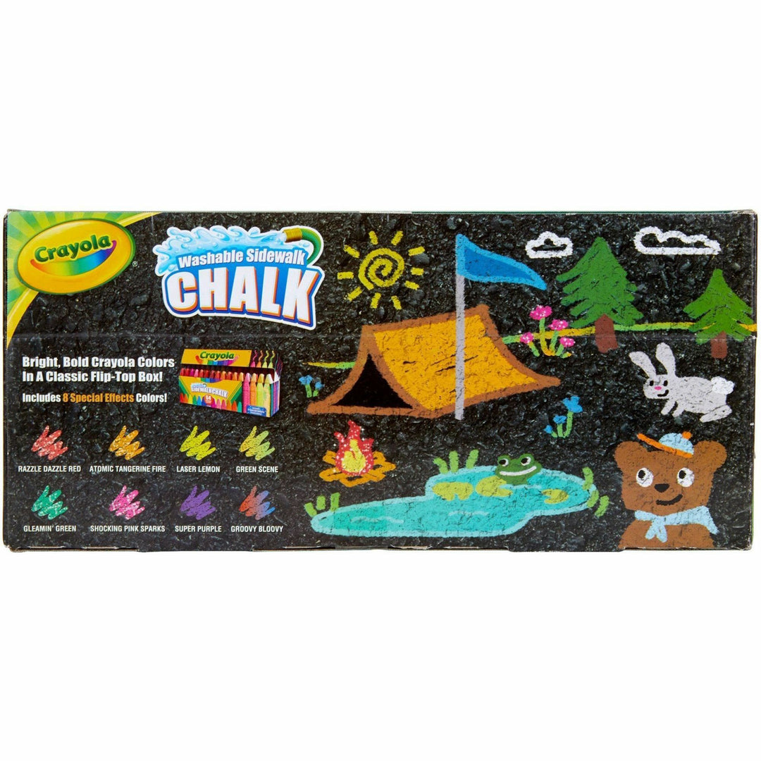Image of Crayola 512064 Washable Sidewalk Chalk, Assorted, 64 / Box