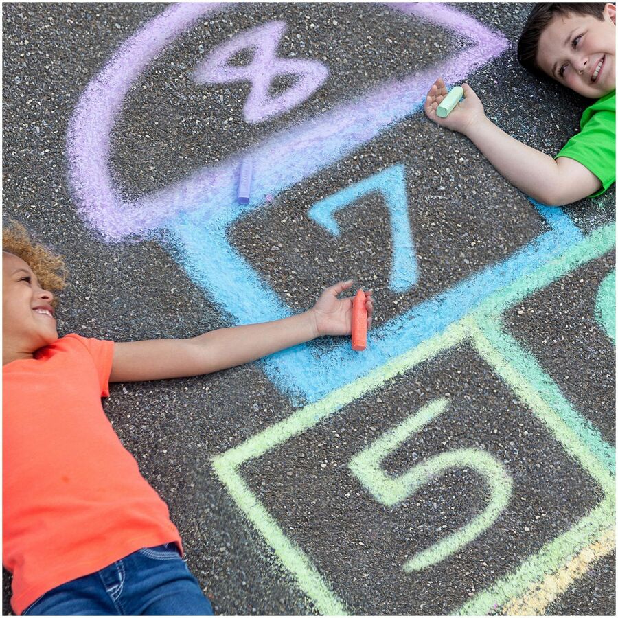 Image of Crayola 512064 Washable Sidewalk Chalk, Assorted, 64 / Box