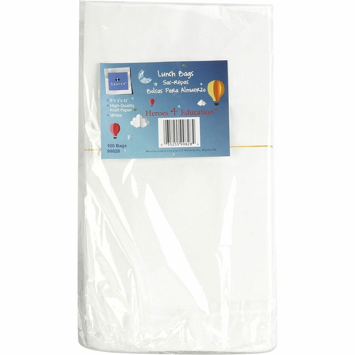 Image of Sparco Paper Bags, 6"x11", 100/PK, White