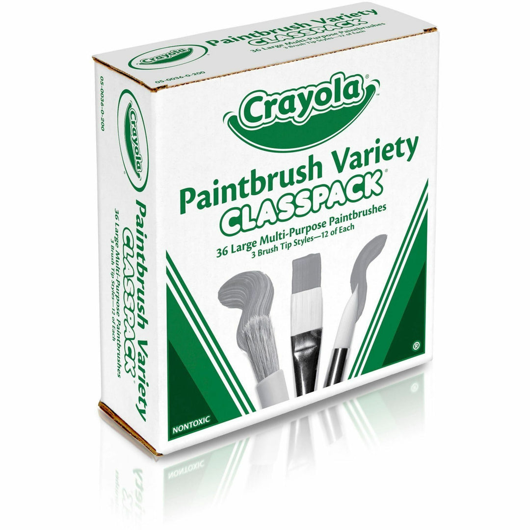 Image of Crayola 050036 3-Tip Paintbrush Variety Classpack, 36 / Box